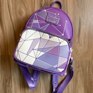 Disney Parks Loungefly Purple Wall Geometric Mini Backpack